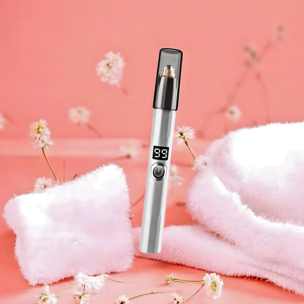 Caneta Depiladora Aparadora Facial Elétrico Portátil; BRANCO