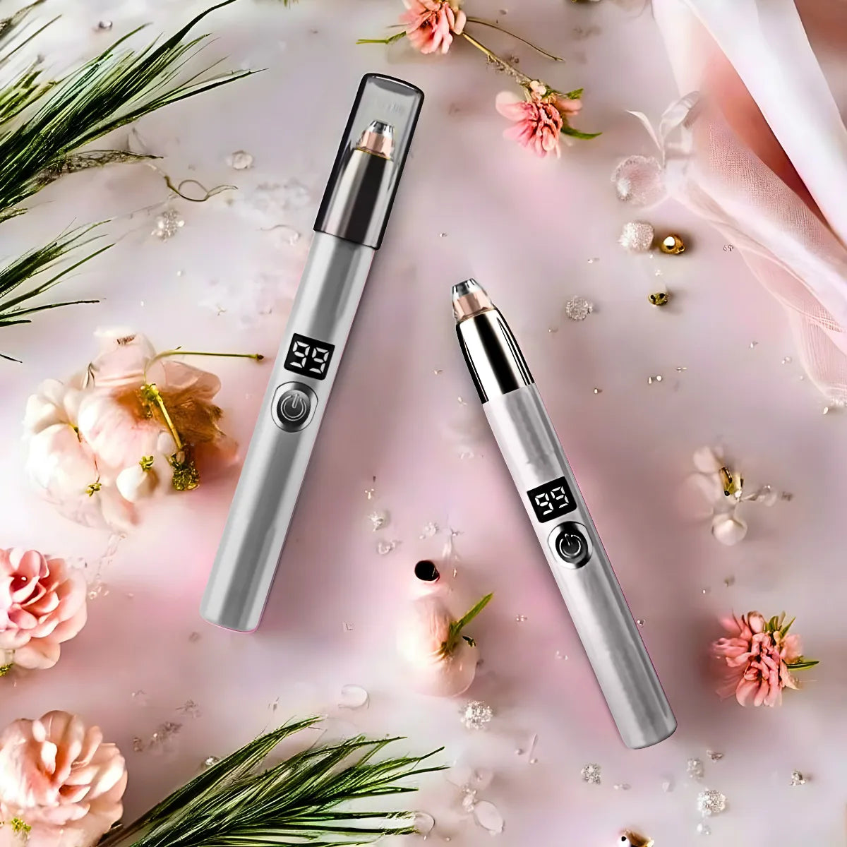 Caneta Depiladora Aparadora Facial Elétrico Portátil; BRANCO