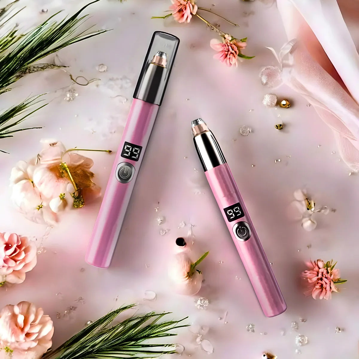 Caneta Depiladora Aparadora Facial Elétrico Portátil - ROSA