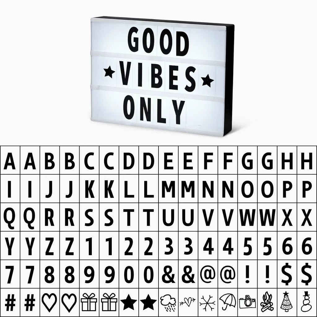 Caixa Luminária Mensagem Decorativa.