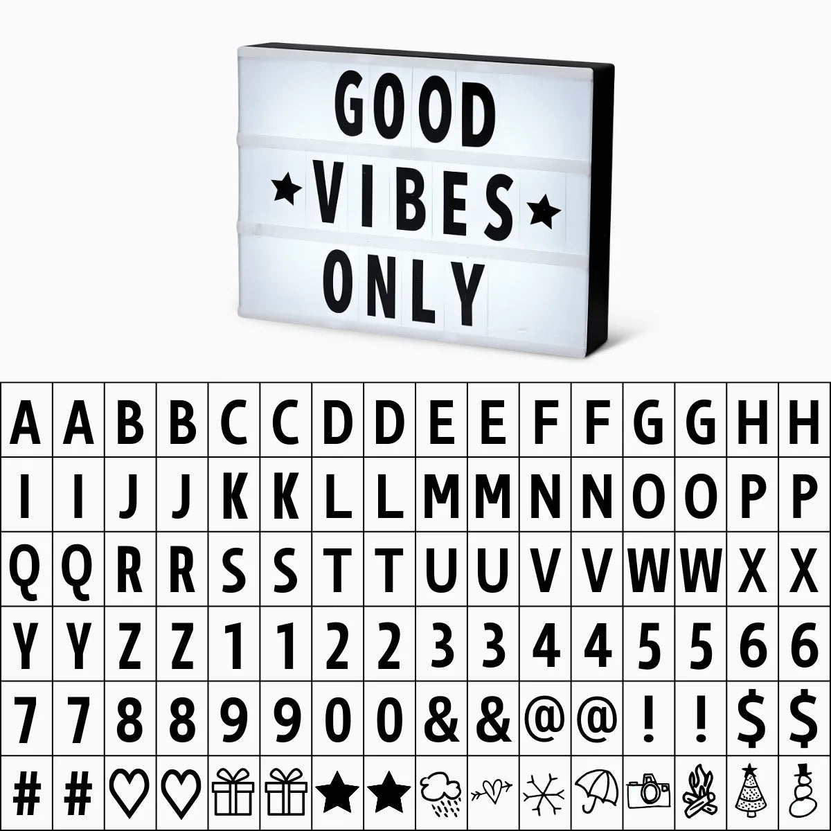 Caixa Luminária Mensagem Decorativa.