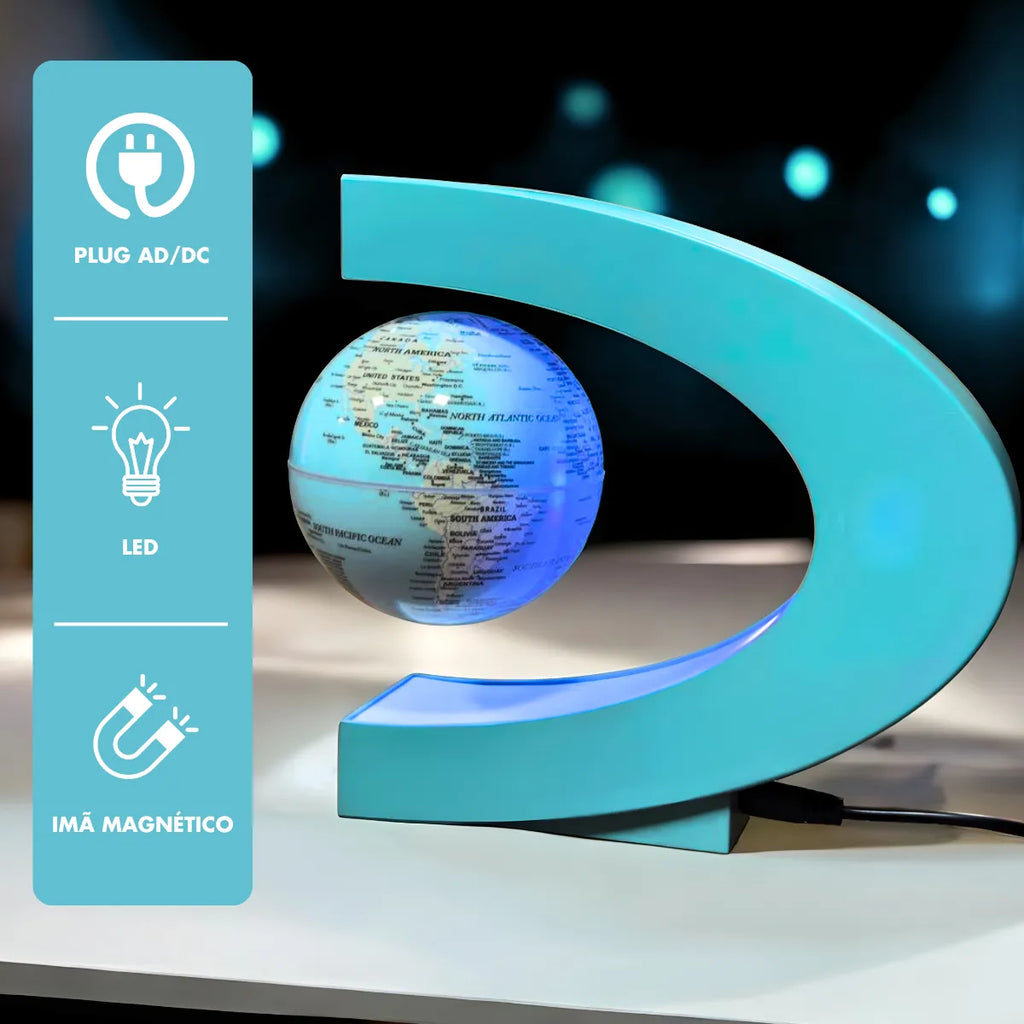 Luminária Antigravidade Magnético Globo Flutuante.