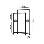 Cabideiro Duplo Arara Multiuso Móvel.