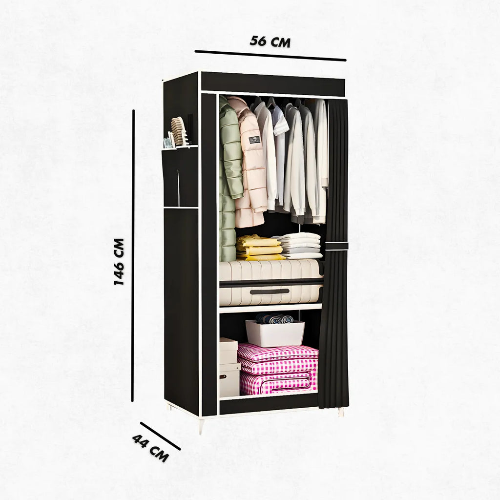 Guarda Roupa Closet Dobrável Organizador com Capa de Tecido.