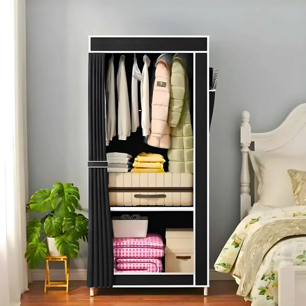 Guarda Roupa Closet Dobrável Organizador com Capa de Tecido.