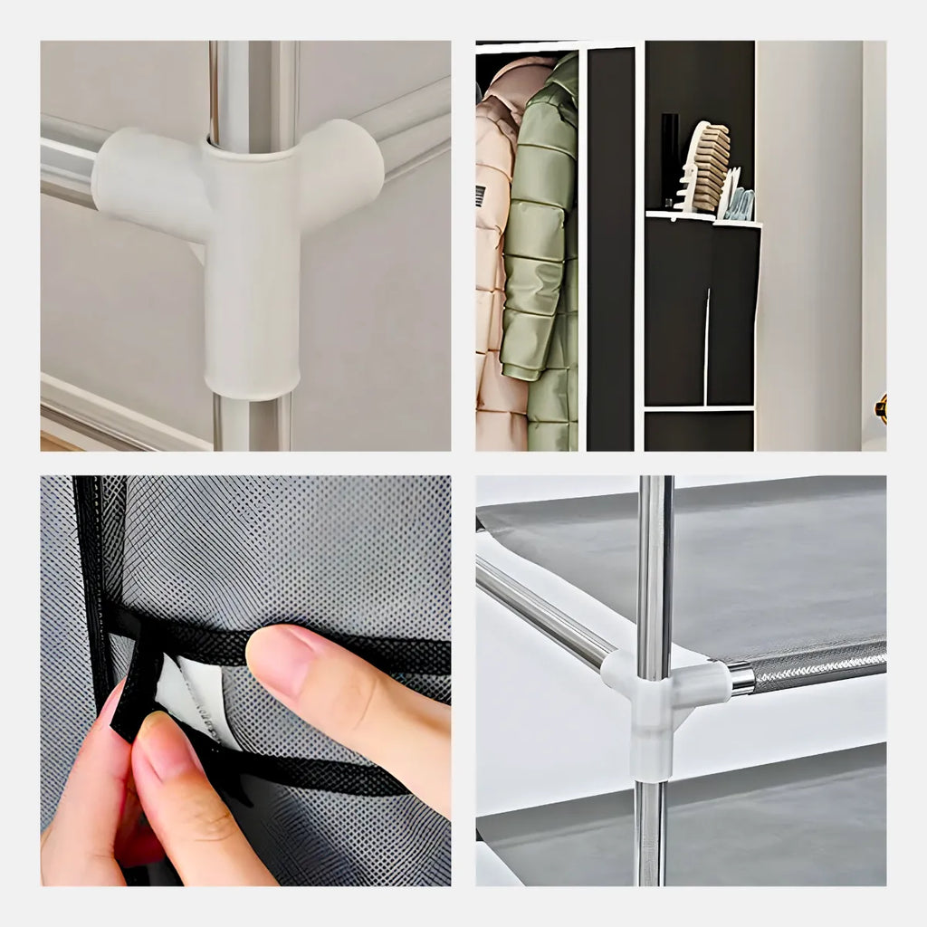 Guarda Roupa Closet Dobrável Organizador com Capa de Tecido.