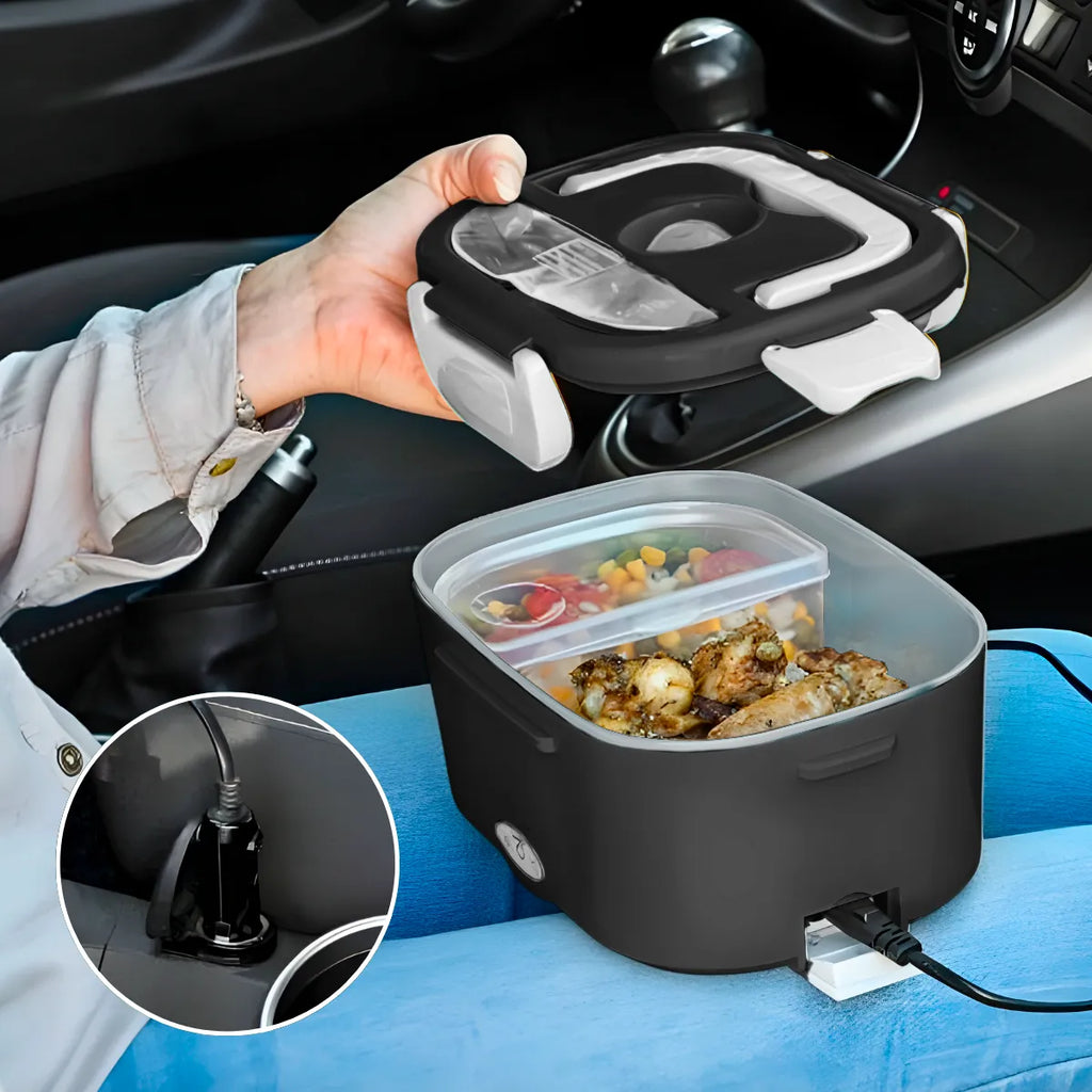 Marmita Elétrica Portátil Bivolt - PRETO.