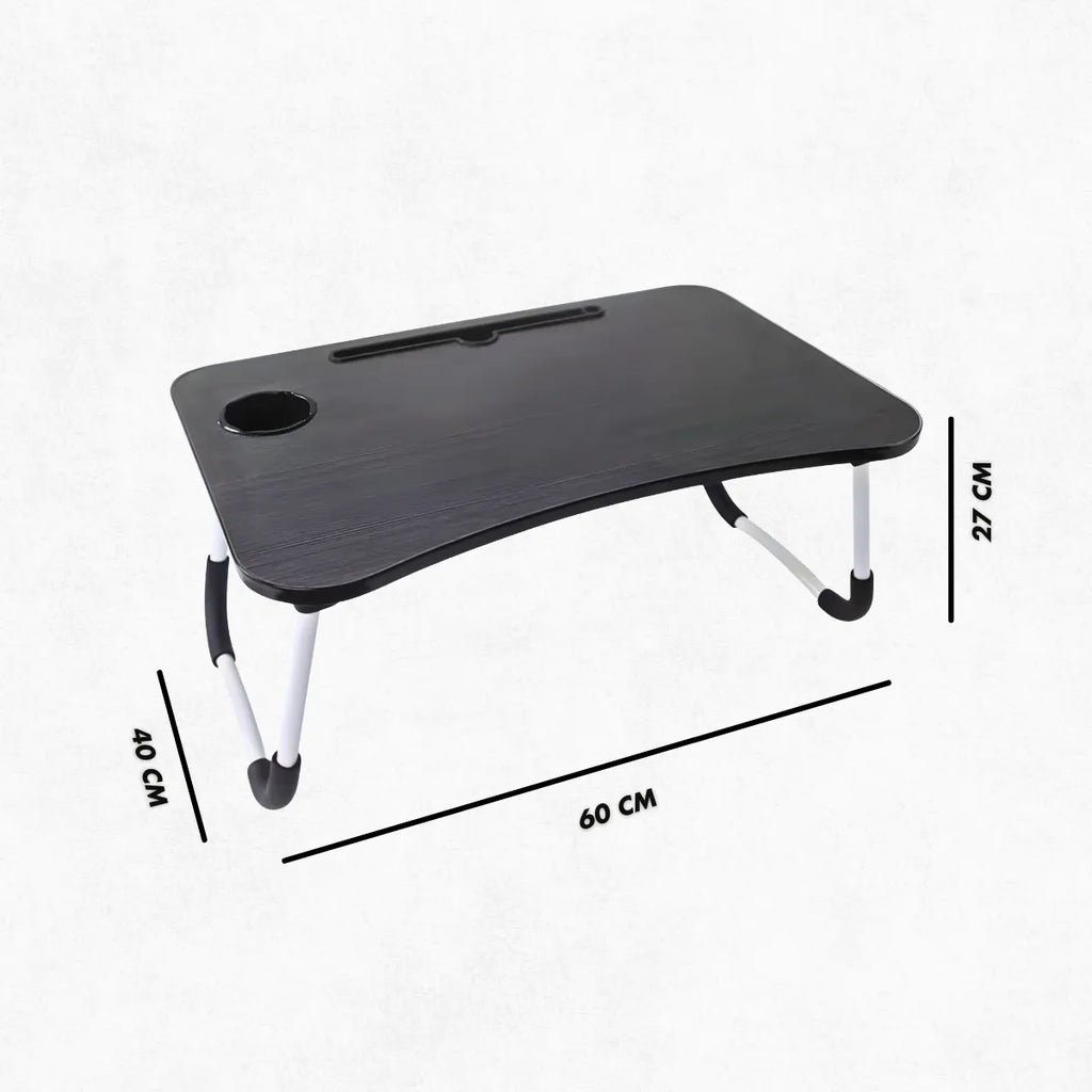 Mesa de Colo Portátil Dobrável Suporte Multiuso - PRETO.