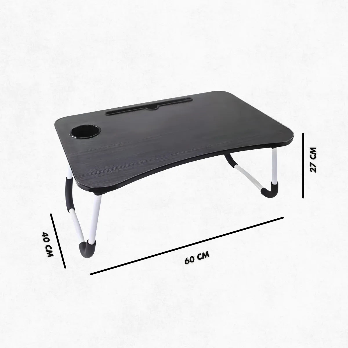 Mesa de Colo Portátil Dobrável Suporte Multiuso - PRETO.