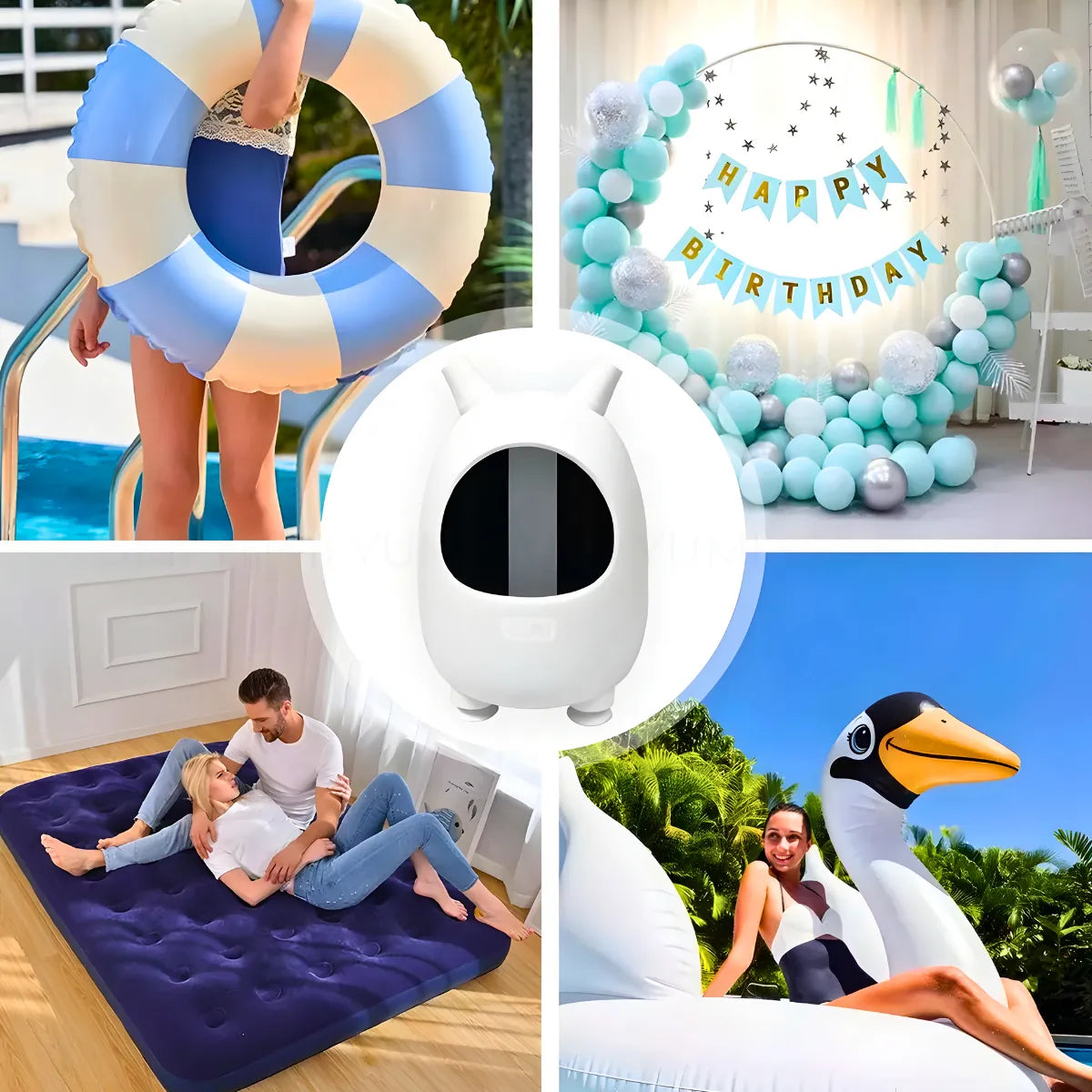 Compressor De Balão Elétrico Inflador Bexiga Festa 600w 110v