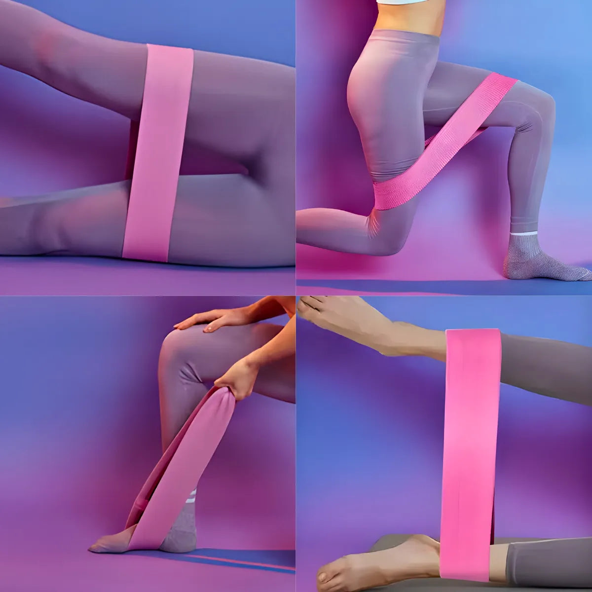 Kit 3 Faixas Elásticas De Exercício Hip Resistance Bands.