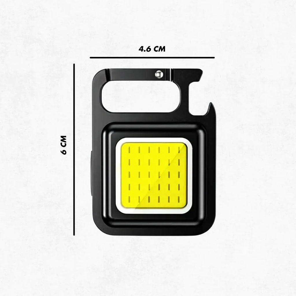 Lanterna Recarregável Chaveiro Multifunção Led Cob Abridor.