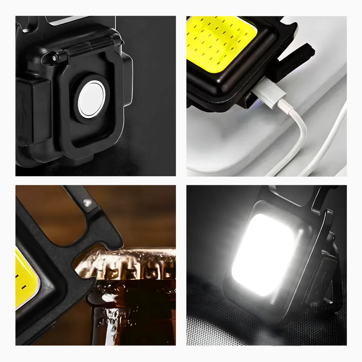 Lanterna Recarregável Chaveiro Multifunção Led Cob Abridor.