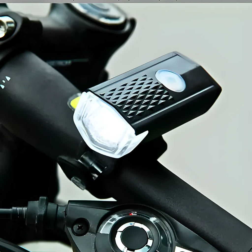 Kit Bike Farol Frontal + Traseiro Ultra Led Usb Recarregável