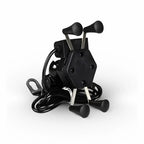 Suporte garra para celular moto universal com carregador usb