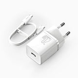 Carregador Turbo 20w USB Type C 2 em 1