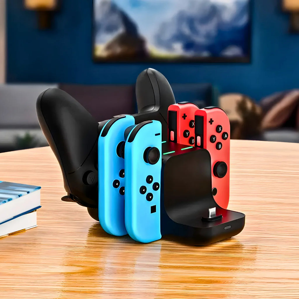 Base de Carregamento 6 em 1 para Nintendo Switch.