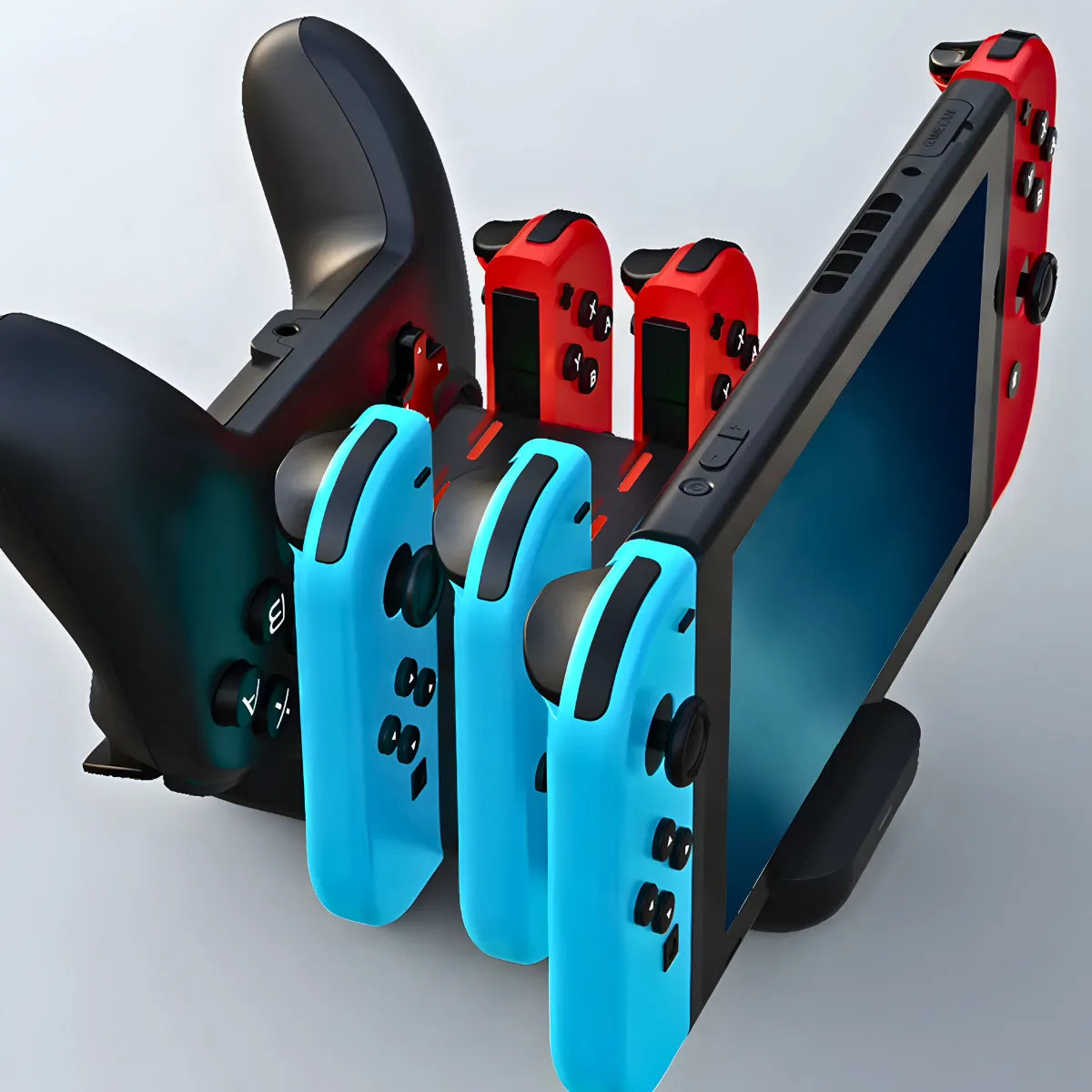 Base de Carregamento 6 em 1 para Nintendo Switch.