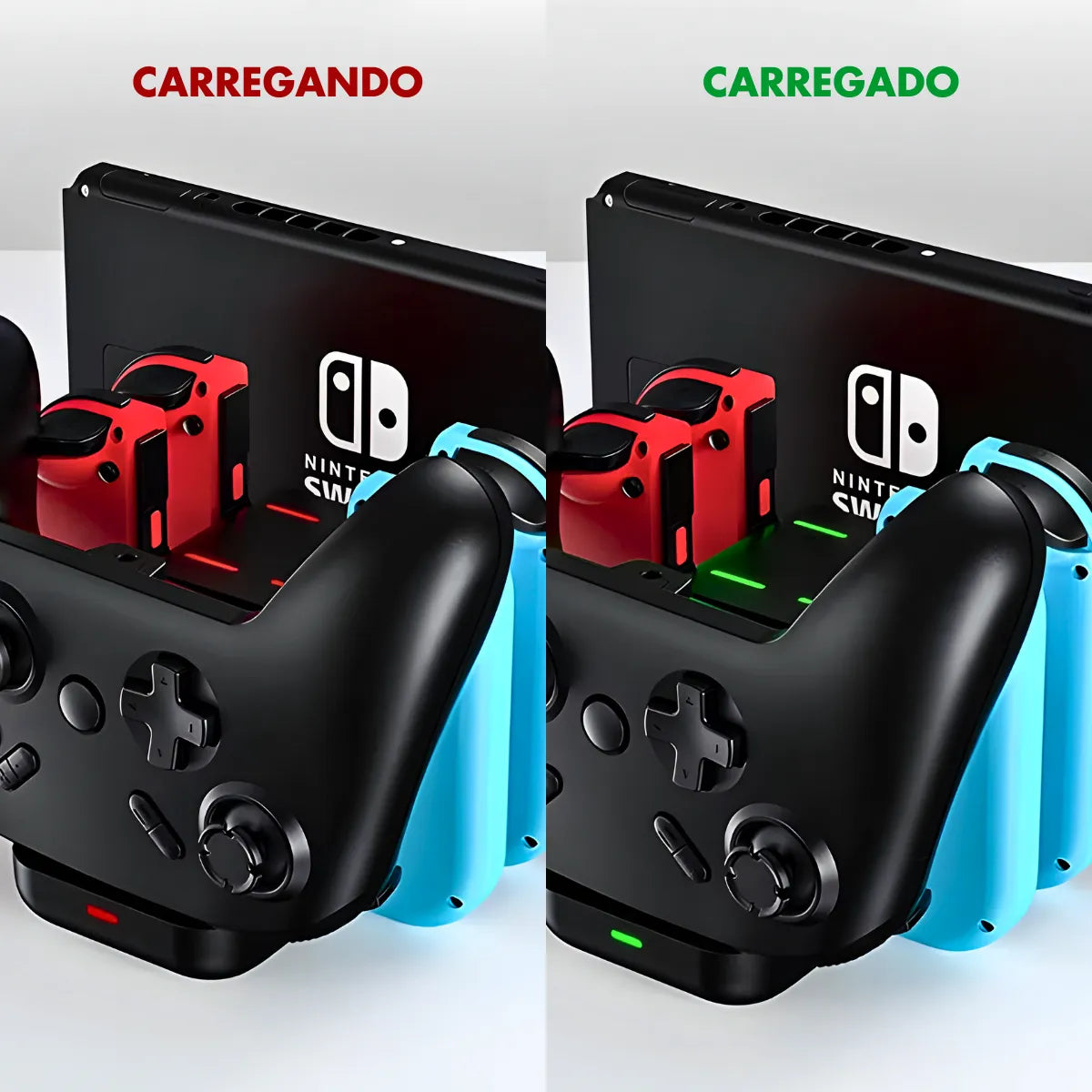 Base de Carregamento 6 em 1 para Nintendo Switch.