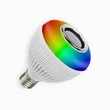 Lâmpada Musical Caixa Som 12w Bluetooth Luz Led RGB com Cont