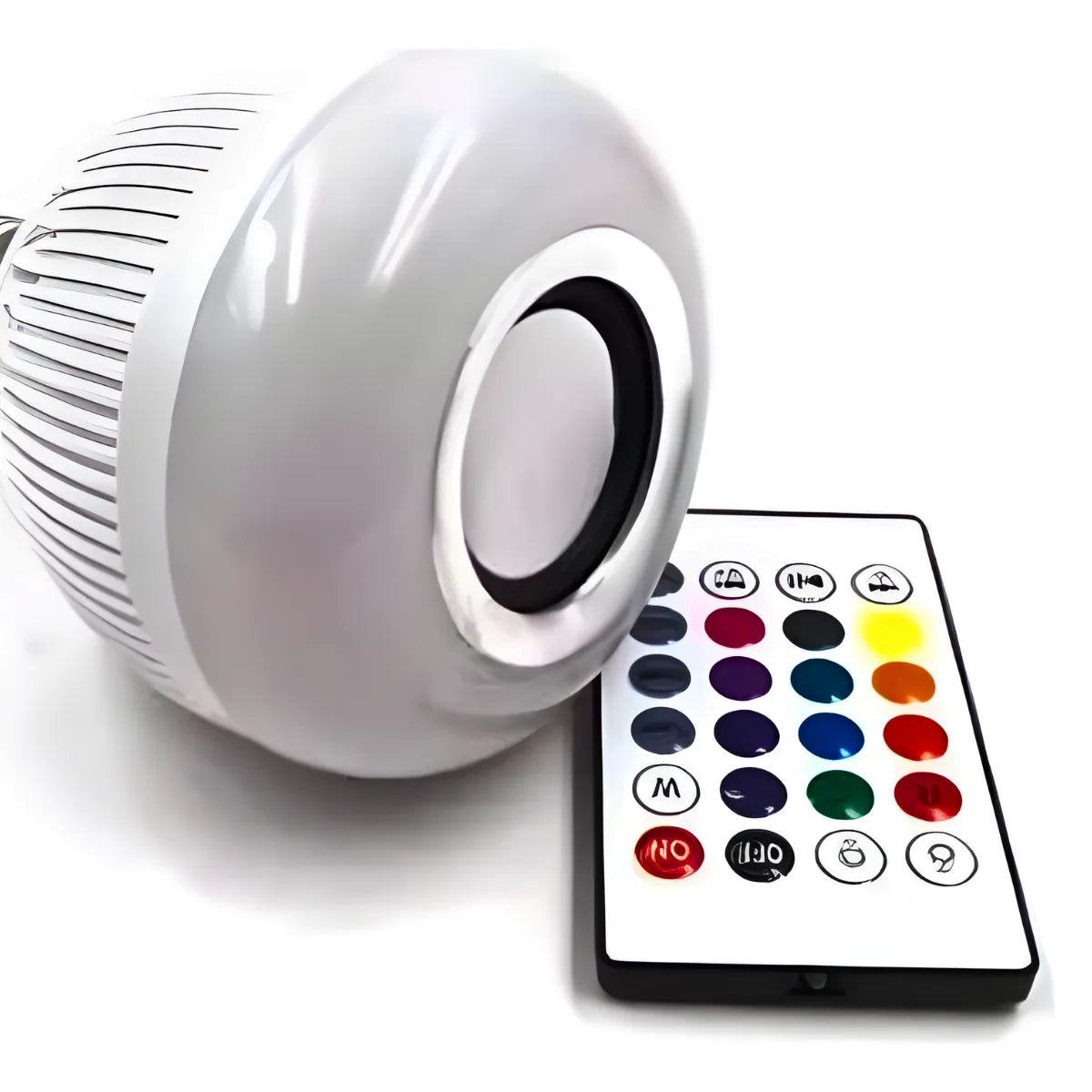 Lâmpada Musical Caixa Som 12w Bluetooth Luz Led RGB com Cont