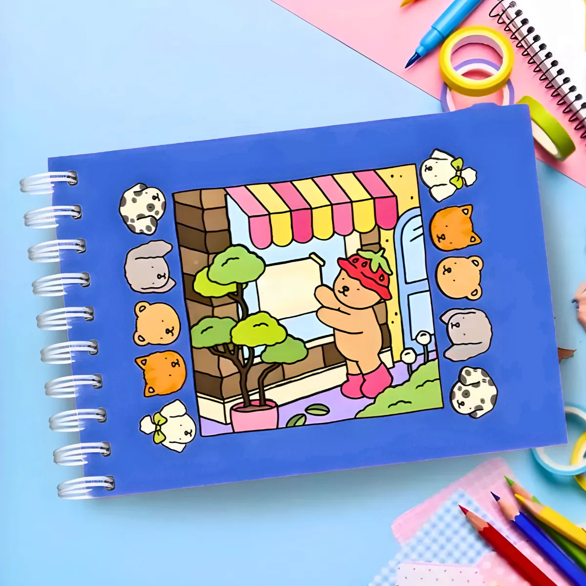 Livro De Colorir Capa Dura - AZUL