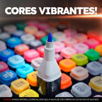 Kit 36 Canetas Marcadoras Ponta Dupla – Arte, Cor e Criatiiv