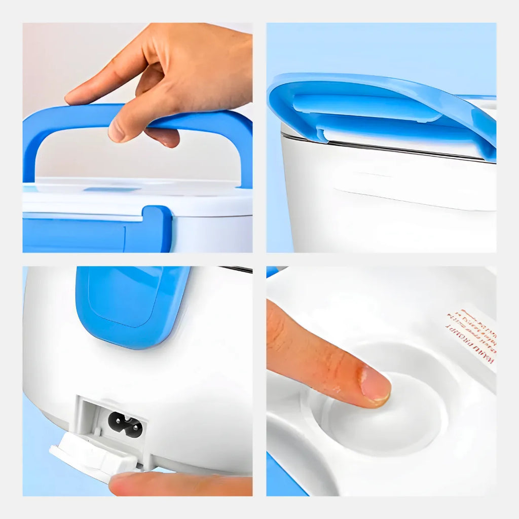 Marmita Elétrica Portátil Bivolt - AZUL.