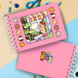 Kit Livro De Colorir Capa Dura + 36 Canetinhas - ROSA