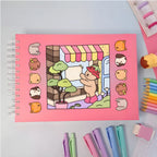 Kit Livro De Colorir Capa Dura + 36 Canetinhas - ROSA