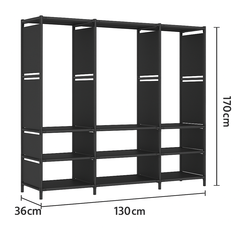 Guarda-Roupa Organizador com 3 Colunas.