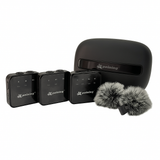 Microfone de Lapela Sem Fio com Abafadores.