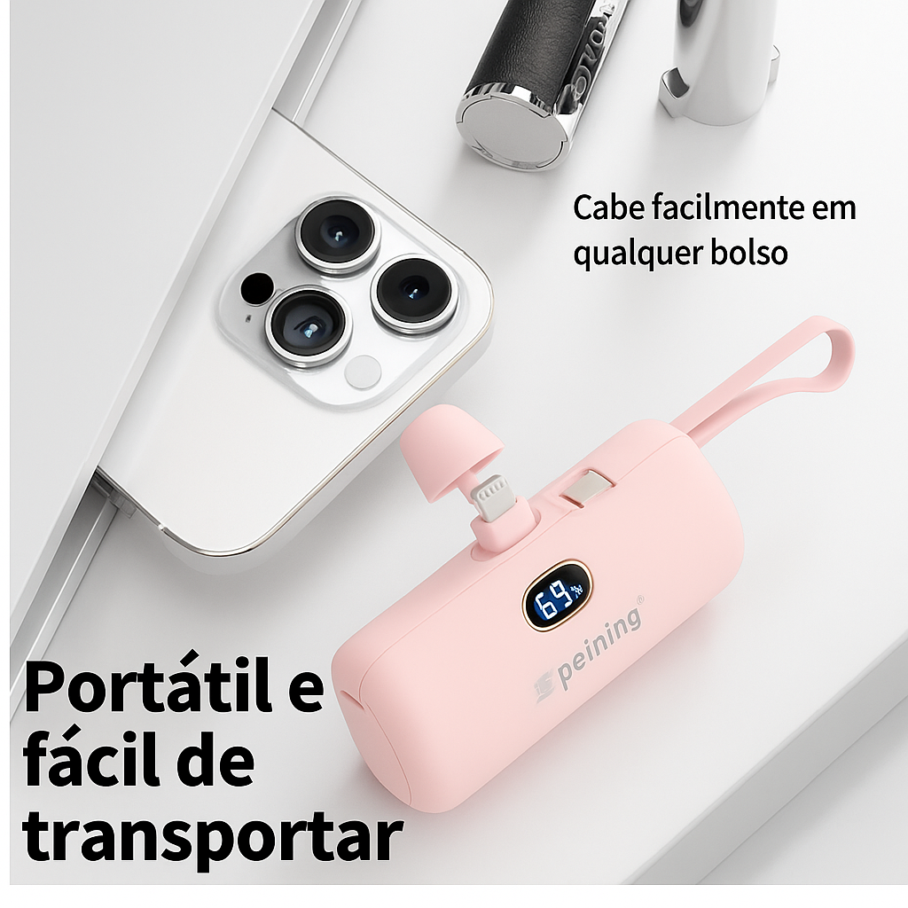 Carregador portátil 5000mAh - ROSA