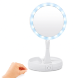 Espelho De Mesa Maquiagem C/ Luz Led Rotação 360° Camarim.