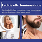 Espelho De Mesa Maquiagem C/ Luz Led Rotação 360° Camarim.