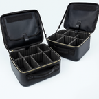 Maleta de Maquiagem com Espelho LED Preto