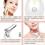Massageador Facial Eletrico Pescoço Led Lift Fototerapia.