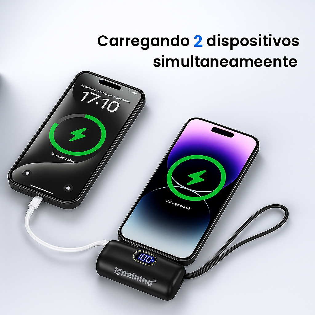 Carregador portátil 5000mAh - PRETO.