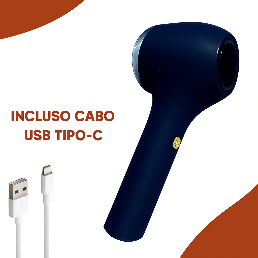 Removedor Elétrico De Pelos Fiapos Azul.