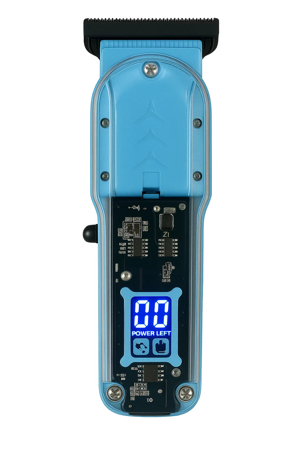 Maquina de Cortar Cabelo Transparente Visor Digital.