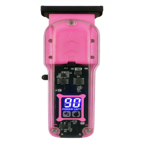 Maquina de Cortar Cabelo Transparente Visor Digital.