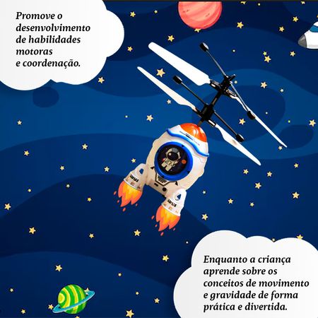 Foguete Espacial; Mini Foguete Infantil Com Sensor Luz