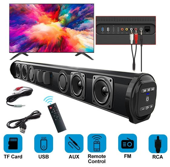 BARRA DE SOM SEM FIO BLUETOOTH ALTO-FALANTES DE TV