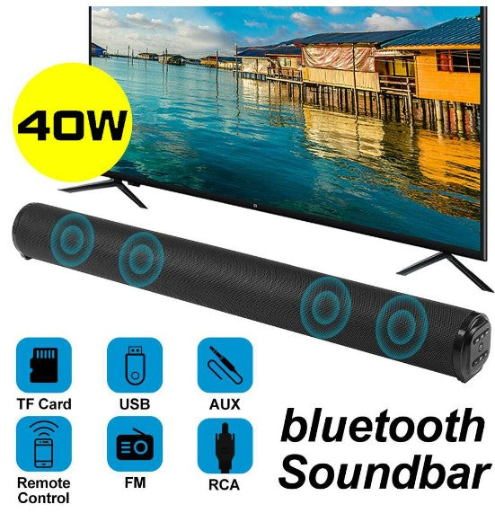BARRA DE SOM SEM FIO BLUETOOTH ALTO-FALANTES DE TV; HOME THEATER HOME SURROUND SOUNDBAR