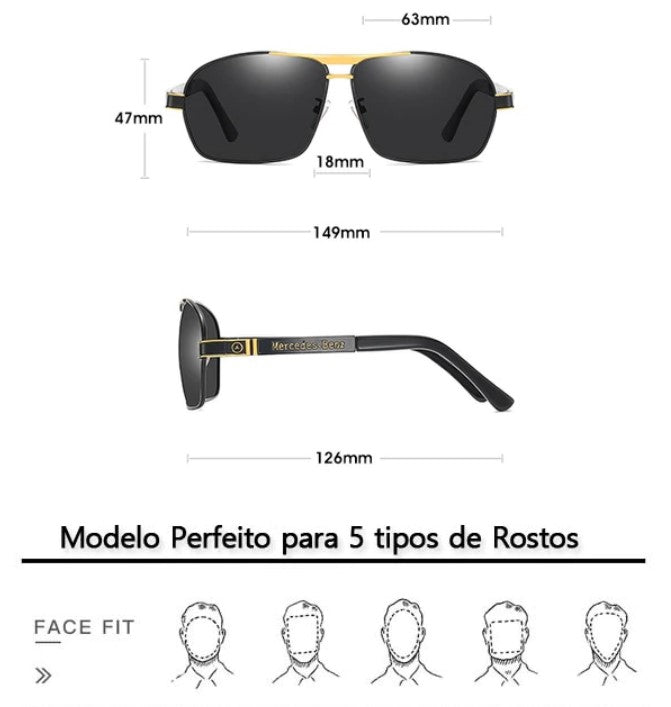 Óculos de Sol Masculino Polarizado