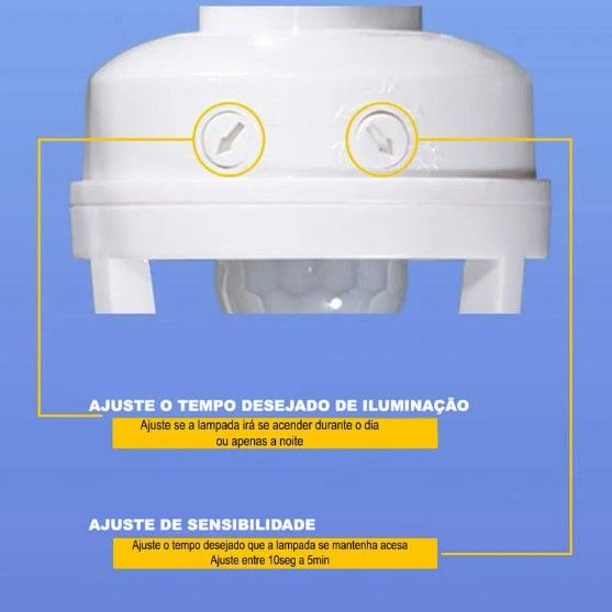 Lampada sensor de presença E27