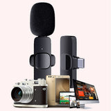 Microfone Lapela Wireless Sem Fio Para iPhone iPad Lightning