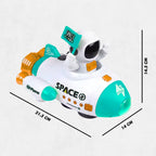 Foguete Astronauta; Giratório 360° Luz Led Música