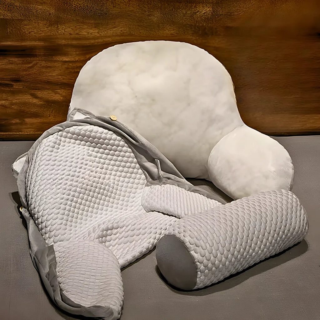 Travesseiro Multifuncional de Descanso e Apoio Azul.