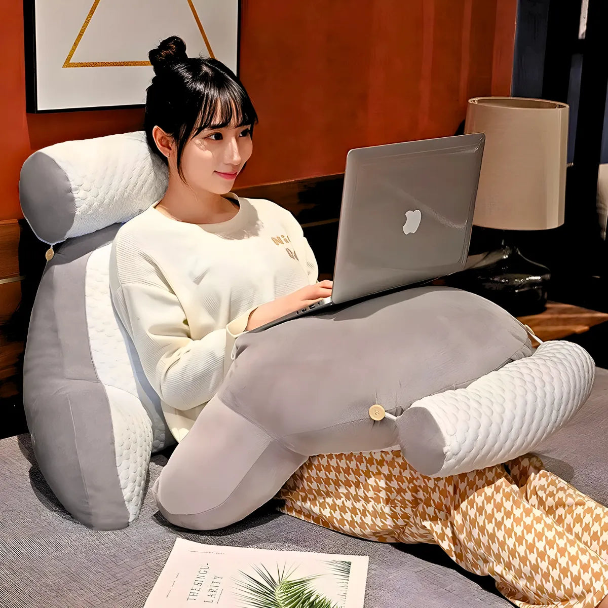 Travesseiro Multifuncional de Descanso e Apoio Rosa